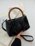 Mini Double Handle Ruched Bag