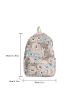 Cartoon Graphic Classic Backpack With Bag Charm