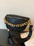 Quilted Chain Decor Bum Bag