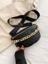 Quilted Chain Decor Bum Bag