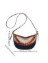 Colorblock Chain Decor Hobo Bag