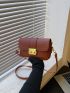 Mini Crocodile Embossed Flap Square Bag