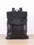 Men Studded Decor Satchel Backpack