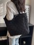 Quilted Shoulder Tote Bag