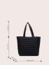 Quilted Shoulder Tote Bag