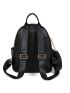 Argyle Embossed Metal Detail Classic Backpack With Coin Purse