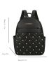 Quilted Studded Decor Classic Backpack