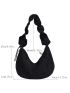 Drawstring Detail Hobo Bag