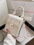 Mini Embroidered Detail Flap Square Bag