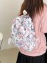 Butterfly Pattern Classic Backpack With Bag Charm