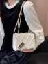 Mini Geometric Embossed Flap Chain Square Bag