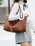 Tassel Decor Shoulder Tote Bag