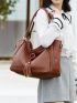 Tassel Decor Shoulder Tote Bag