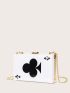 Mini Poker Design Chain Clutch Bag