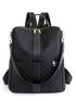 Quilted Design Functional Backpack