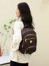 Metal Decor Functional Backpack