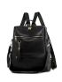 Minimalist Classic Backpack Tassel Decor For School