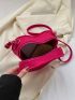 Mini Neon Pink Crocodile Embossed Heart Design Novelty Bag