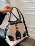 Mini Buckle Decor Drawstring Design Bucket Bag