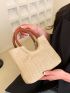 Minimalist Double Handle Straw Bag