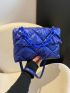 Quilted Detail Chain Decor Flap Square Bag