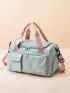 Letter Patch Decor Travel Bag