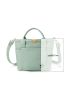 Leaf Pattern Square Bag Polyester Double Handle For Daily Life