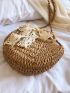 Twilly Scarf Decor Straw Bag