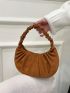 Minimalist Corduroy Ruched Bag