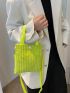 Mini Square Bag Neon Green Funky Polyester For Daily Life