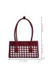 Houndstooth Pattern Square Bag