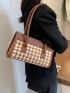 Houndstooth Pattern Square Bag