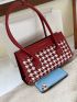 Houndstooth Pattern Square Bag