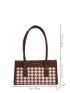 Houndstooth Pattern Square Bag