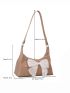 Bow Decor Hobo Bag