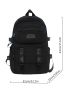 Men Release Buckle Decor Functional Backpack