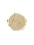 Mini Straw Circle Bag Chain Strap Solid Color