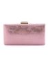 Mini Snakeskin Embossed Rhinestone Decor Chain Glitter Box Bag