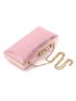 Mini Snakeskin Embossed Rhinestone Decor Chain Glitter Box Bag