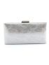 Mini Snakeskin Embossed Rhinestone Decor Chain Glitter Box Bag