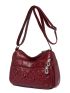 Button Decor Quilted Detail Hobo Bag