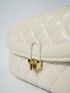 Quilted Pattern Chain Square Bag