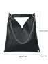 Minimalist Chain Decor Hobo Bag