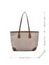 Geometric Pattern Shoulder Tote Bag