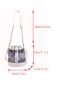 Mini Bucket Bag Rabbit Pattern Drawstring Detail PU