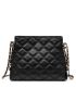 Quilted Detail Chain Square Bag