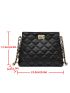 Quilted Detail Chain Square Bag