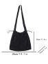 Drawstring Detail Waterproof Hobo Bag