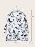 Butterfly Graphic Classic Backpack With Bag Charm