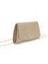 Metal Decor Glitter Chain Flap Square Bag